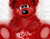 Rojo lindo del oso de peluche