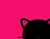 Ροζ φόντο Μαύρη γάτα
