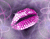 Glühende rosa Lippen
