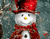 Pupazzo di neve rosso