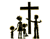 Vaikai priekyje ant kryžiaus
