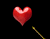 Flèche de l&#39;amour entrer dans le coeur