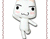 Χαριτωμένο Cartoon Cat White