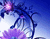 Violet Motif Fleur bleue