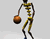 Skeleton играе баскетбол