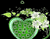 Zöld izzó szív