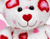 Fehér Hearted Teddy Bear
