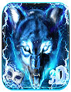 3D Blue Fire Ice Wolf Launcher
