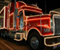 Cola &quot;Sunkvežimių šviečia raudonai PETERBILT
