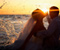 Svadobný pár v mori