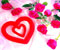 różowe i serce