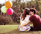Çifti romantike me Balloon