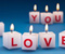 I Love You žvakė