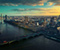 Városi View From London naplemente
