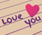 من دوست دارم شما و قلب قرمز