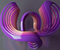3D Violetinė sūkuriai