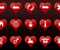 Icon Symbol In Red Heart