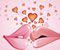 Cute Two Lips With Heart