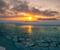 Схід сонця на замерзлого моря
