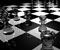 black white and clear chess
