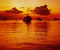 philipine manila bay in orange sunset