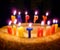 کیک تولد با شمع