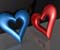 red and blue heart