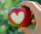 heart on a apple