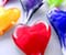 Colorful Glass Hearts