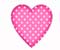 White Spotted Pink Heart