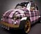 Pink Burberry Pattern Car