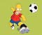 Homer Simpson Plays Football