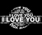 I Love You Typography