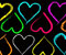 coloured hearts