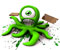 zaļš astoņkājis