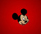 Mickey Mouse Kırmızı Karikatür