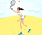 Žena hrať tenis
