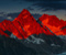 Alpenglow gleccser fölött D Argentiere