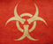 Czerwony Biohazard symbol