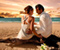 Penuh kasih Pasangan Pantai Romantis